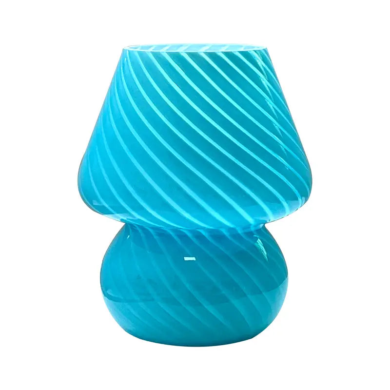 GlowMushroom | Kreativ og Vintage Murano-Svampe Lampe Blå Nuvenci.dk