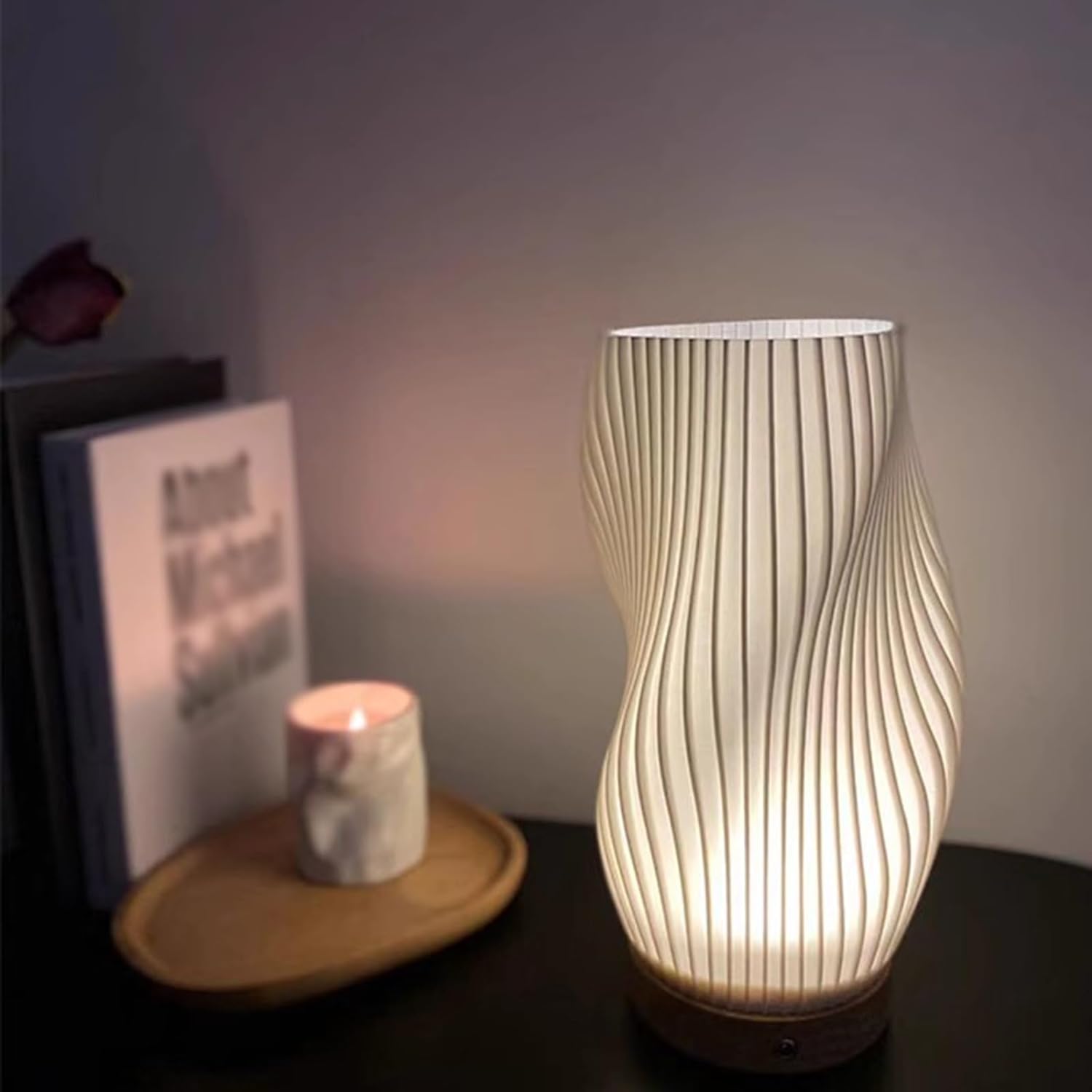 GlowWave | USB-dekorativ bølge-lyslampe Nuvenci.dk