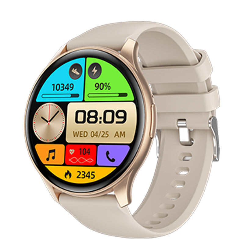HealthSync | Avanceret sundhedsovervågnings-smartwatch Z1cremehvid Nuvenci.dk