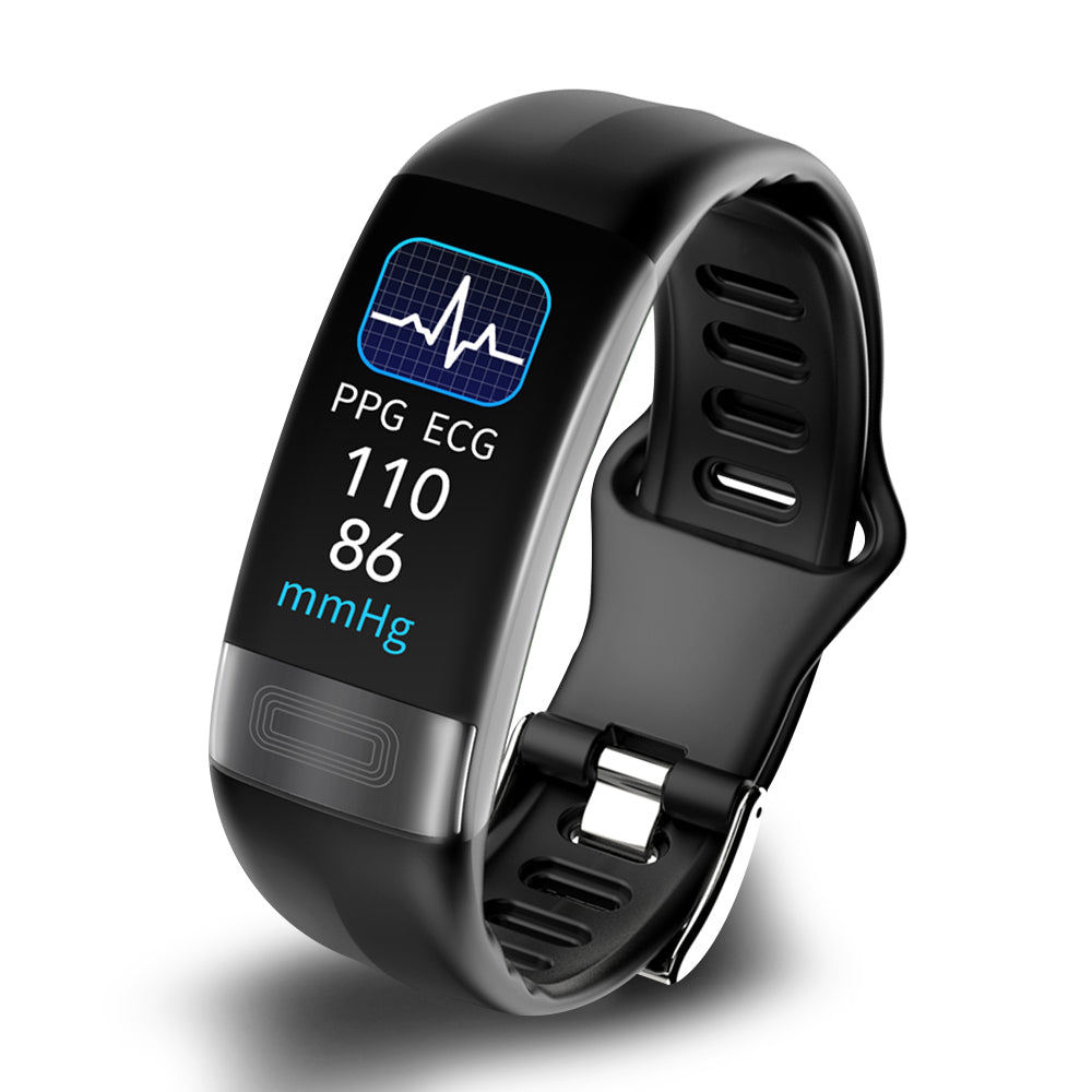 HealthTrack | Smart Armbånd med Blodtryksmonitor og EKG Funktion Sort Nuvenci.dk