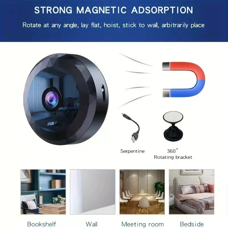 HomeWatch | Magnetisk Mini-Overvågningskamera med App-Styring Nuvenci.dk
