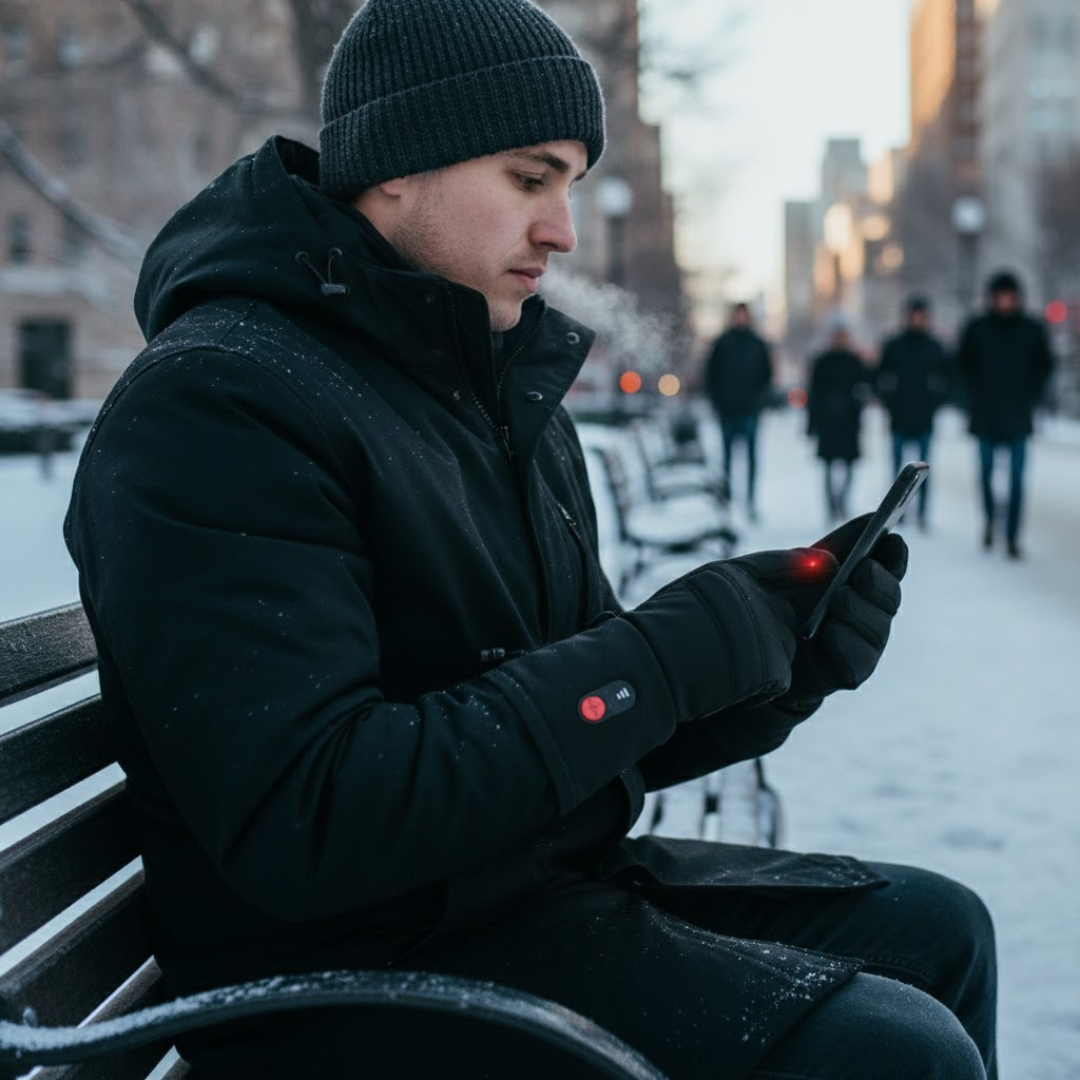 GloveHeat | Vinterhandsker – USB-opvarmning & Touchscreen Nuvenci.dk