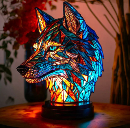 IllumiCraft | Bordlampe – Forvandler rummet med kunstnerisk lys Ulvehoved Nuvenci.dk