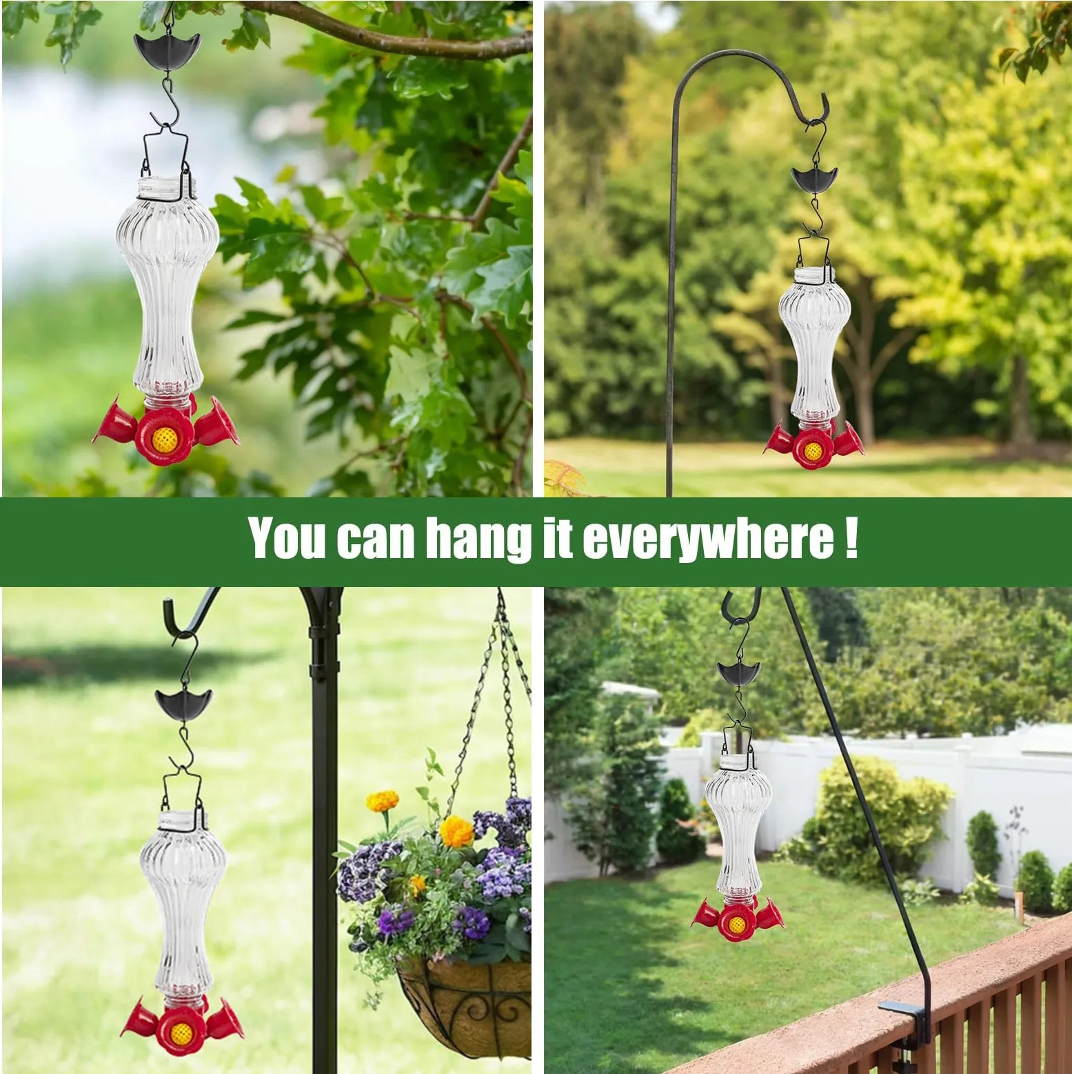 HummiJoy | Blomsterformet Kolibri-Foderautomat med Myggebeskyttelse