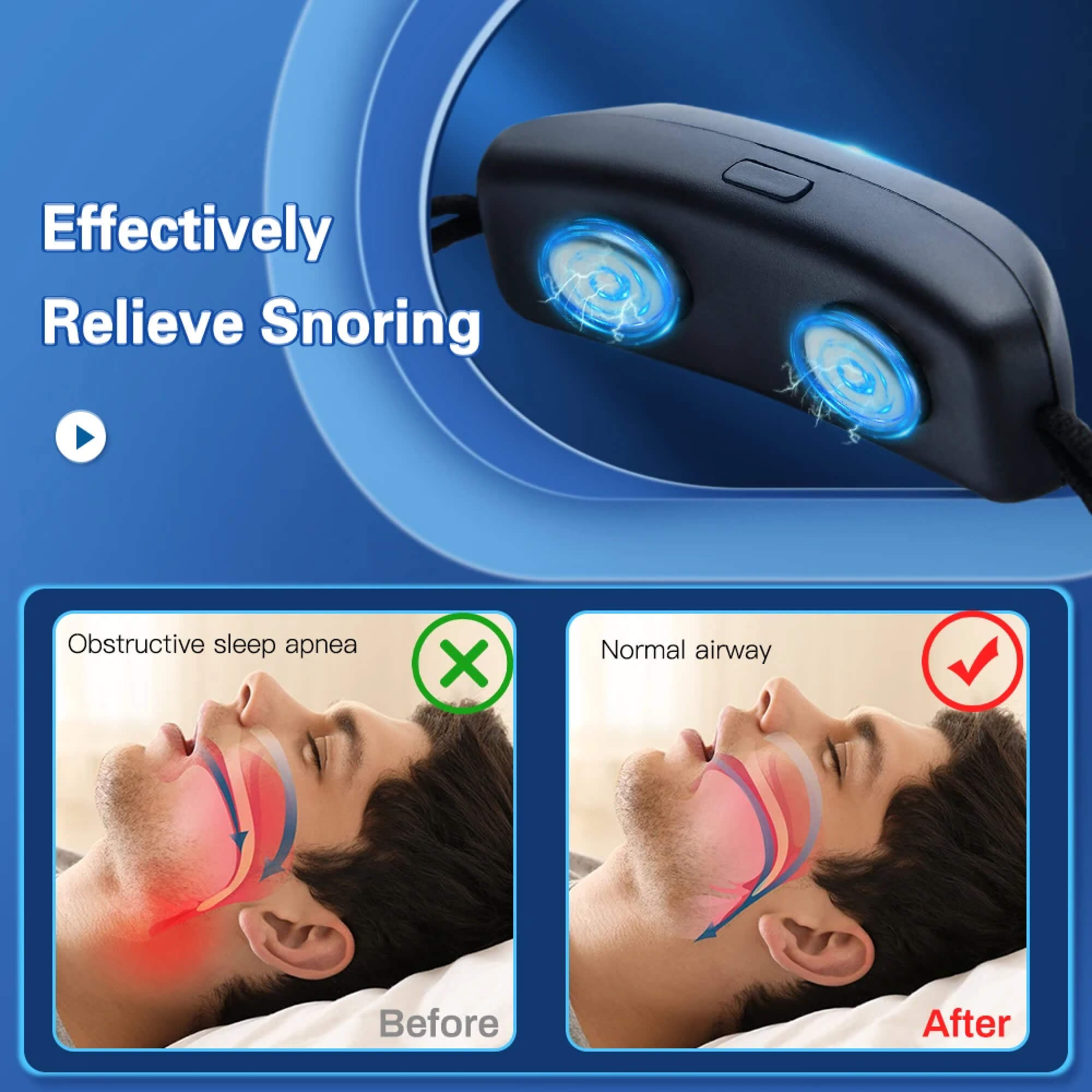 Hypnos | Effektiv Anti-Snorke Stop Vorrichtung Kædeband