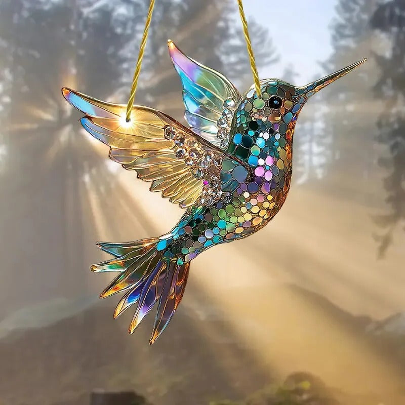 JoyWings | Farverig vinduesophæng med kolibri-solfangere