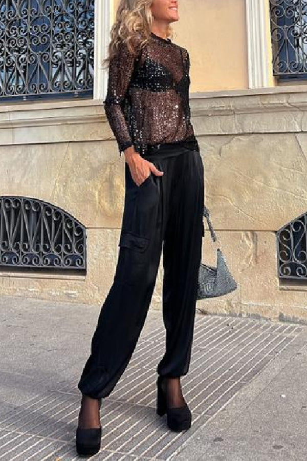 Jacqueline | Festlig Pailletbluse – Strålende Elegance Nuvenci.dk