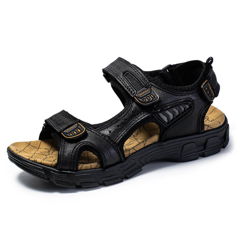 Jeffrey | Støttende Udendørs Sandal Sort Nuvenci.dk