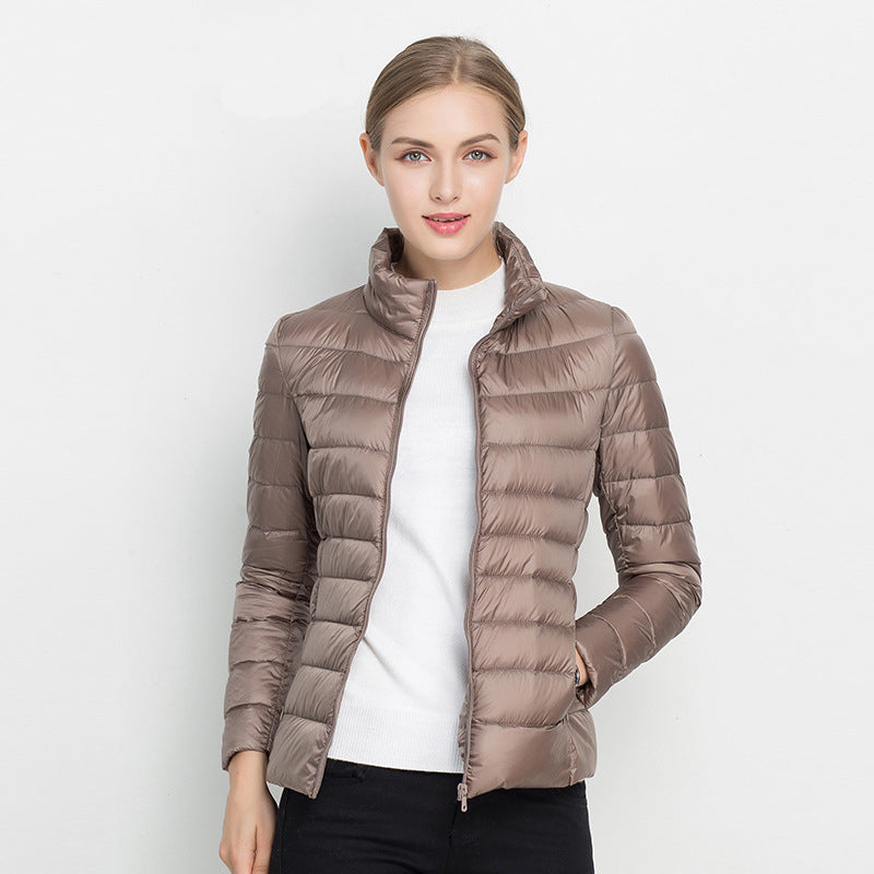 Jennifer | Vejrfastkomfort dunjakke Beige Nuvenci.dk
