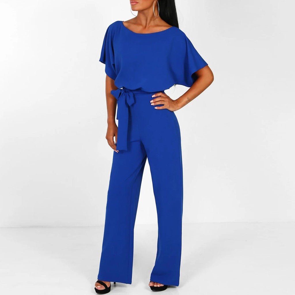 Jessica | Dame Elegant Jumpsuit | Festlig Blå Nuvenci.dk