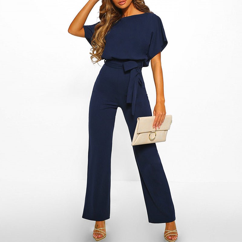 Jessica | Dame Elegant Jumpsuit | Festlig Mørkeblå Nuvenci.dk