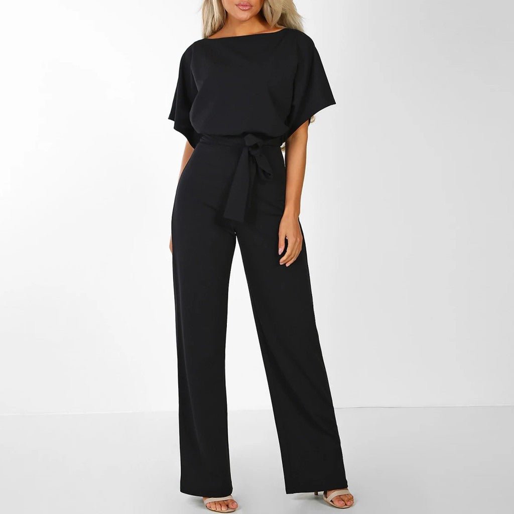 Jessica | Dame Elegant Jumpsuit | Festlig Sort Nuvenci.dk