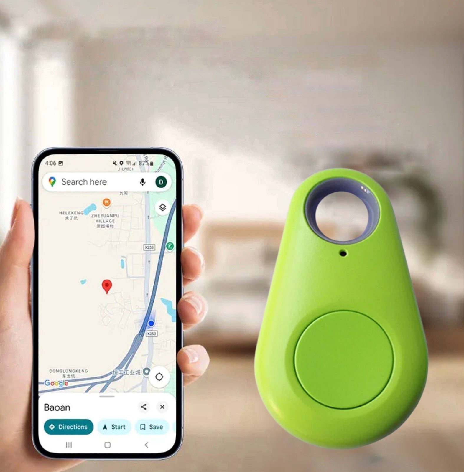 KidLocate | Mini GPS-tracking-enhed til børn med realtidslokalisering & SOS-funktion Grøn Nuvenci.dk
