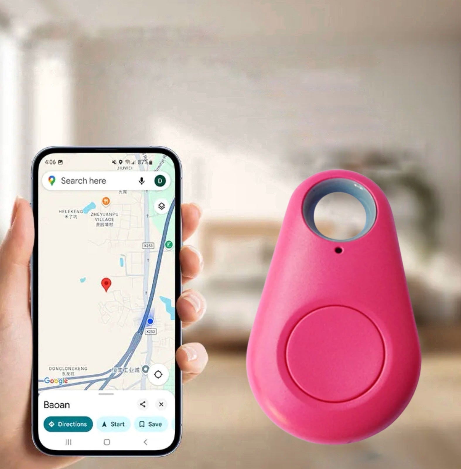 KidLocate | Mini GPS-tracking-enhed til børn med realtidslokalisering & SOS-funktion Rosa Nuvenci.dk
