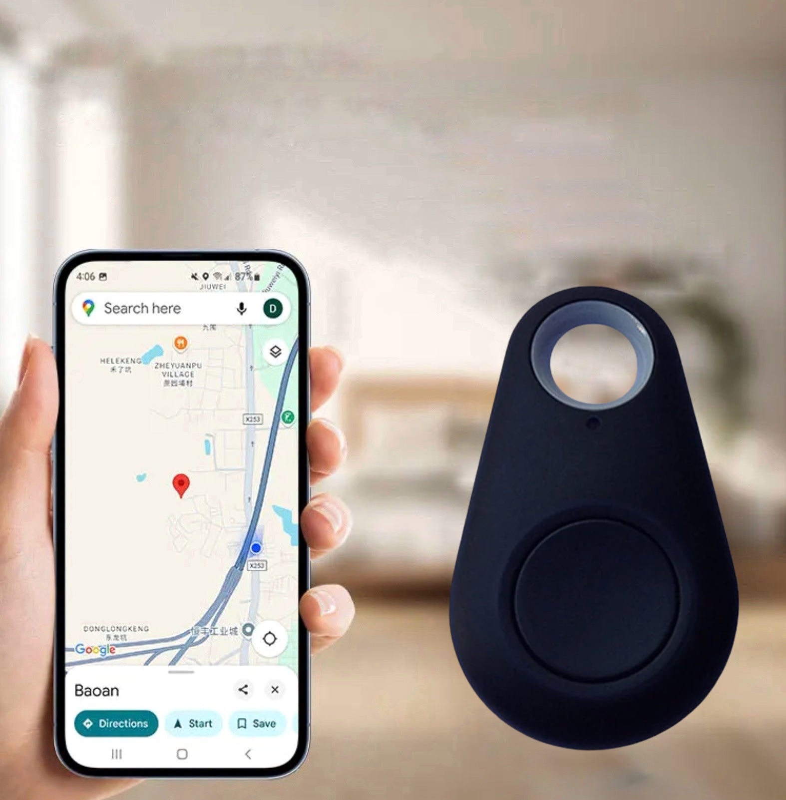 KidLocate | Mini GPS-tracking-enhed til børn med realtidslokalisering & SOS-funktion Sort Nuvenci.dk