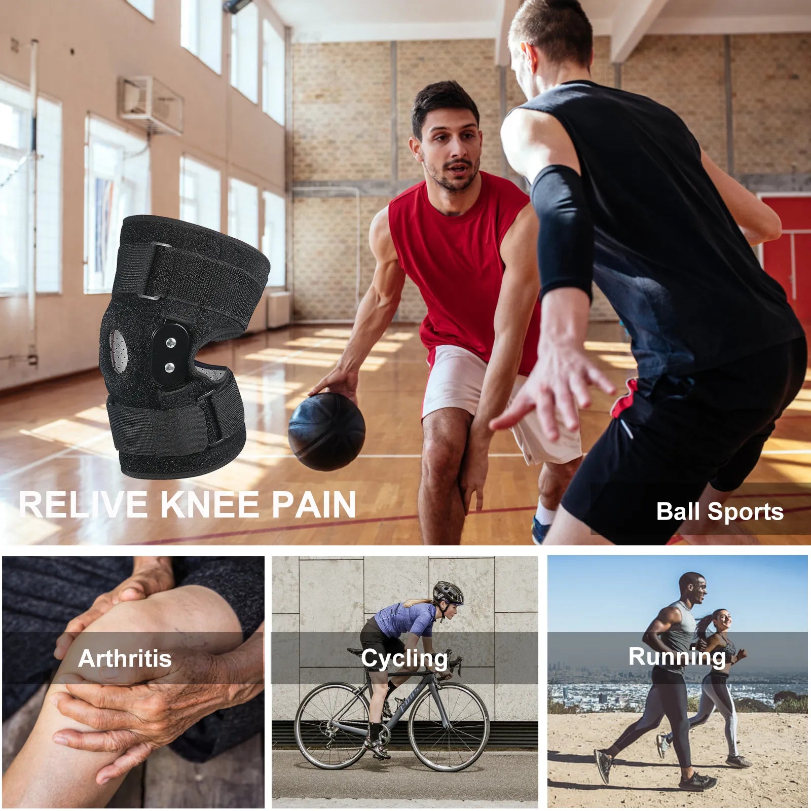 KneeShield | Justerbar knæbandage med optimal støtte Nuvenci.dk