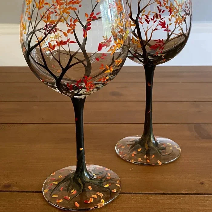 LeafGrace | Vinglas – Sæsoninspireret design der løfter borddækning Sommer Glas med stilk Nuvenci.dk