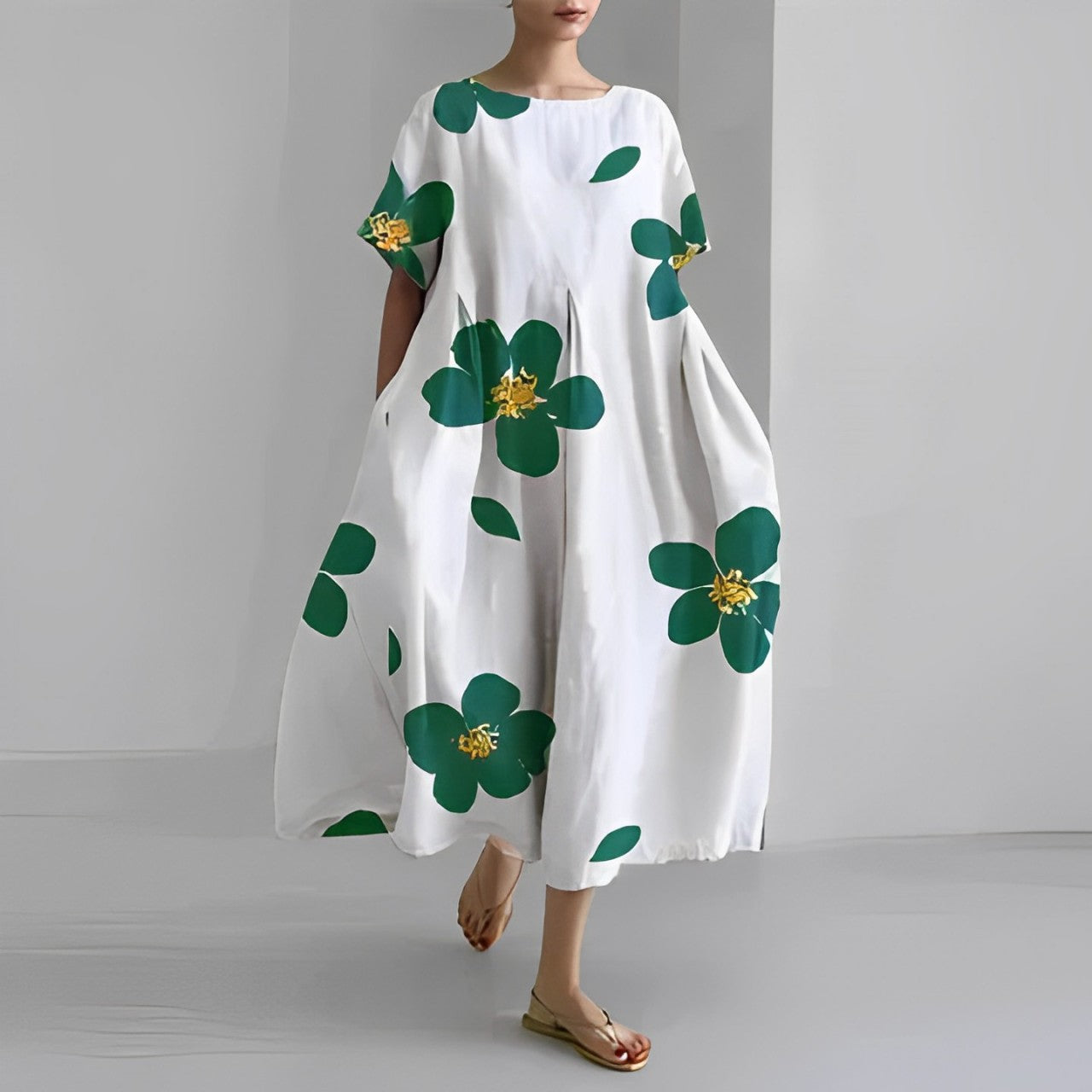 Lia | Dame Sommer Langkjole | Maxi Hvid Nuvenci.dk