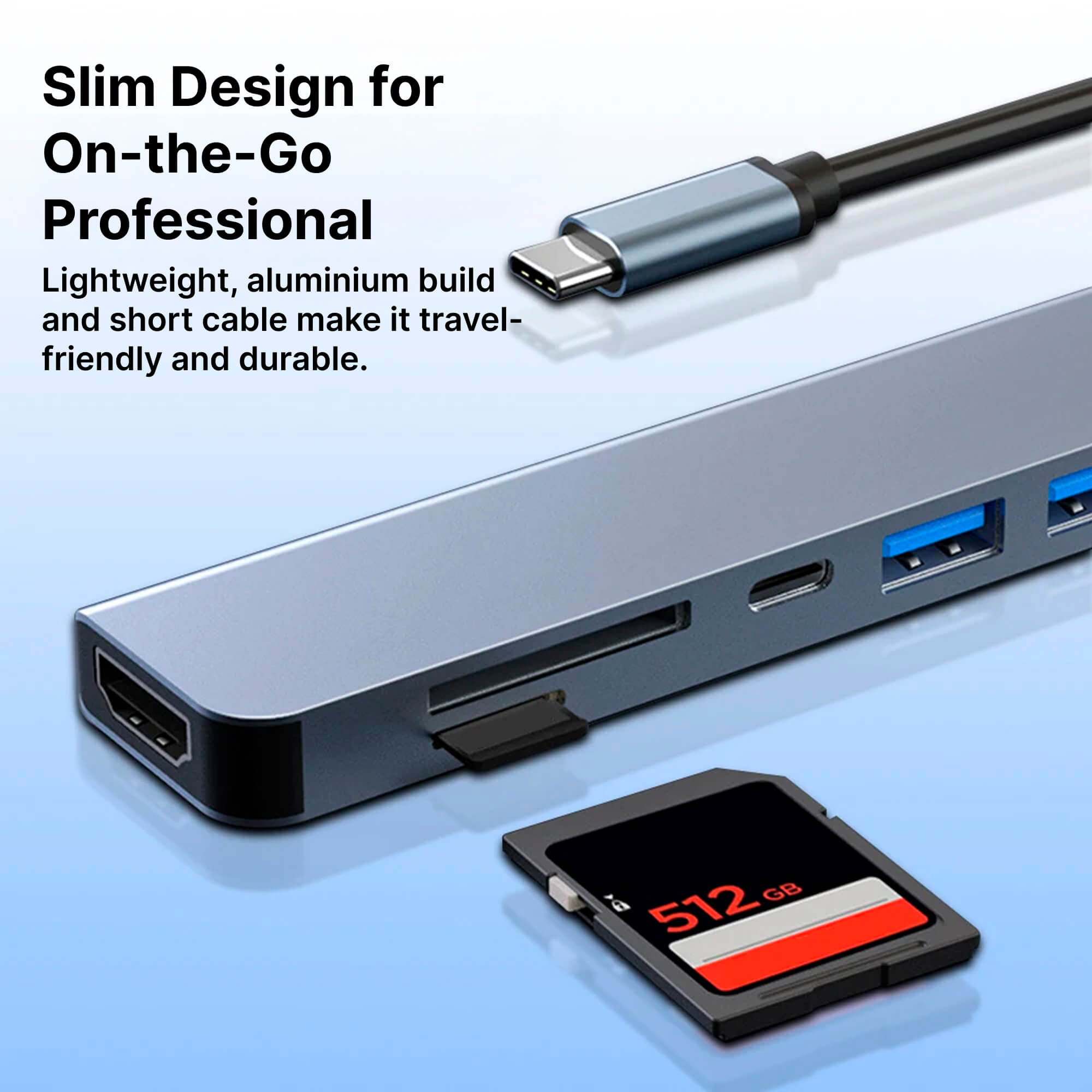 LinkZone | USB-C Hub – Hurtig Opladning & 4K Skærm Nuvenci.dk