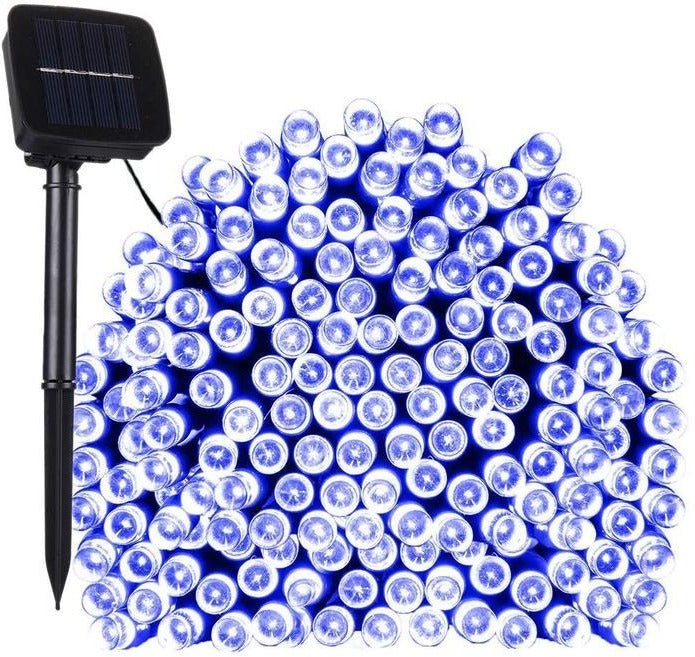 LumiTwine | 17-Meter-Lyskæde med 100 LED-Solardrevne Fejlampel Blå Nuvenci.dk
