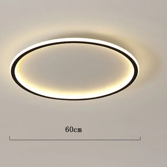 LumoNord | LED Loftlampe Dæmpbar Belysning & Moderne Nordisk Design 60 cm - Sort Nuvenci.dk