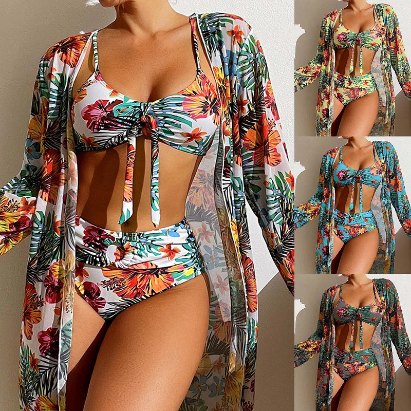 LuxeBikini | Elegant Three-Piece Bikini Set Hvid Nuvenci.dk