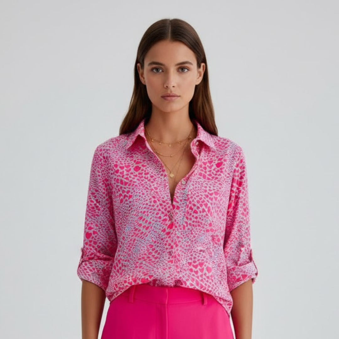 Marie | Damebluse – Tidløs Elegance og Komfort Rødt hjerte Nuvenci.dk