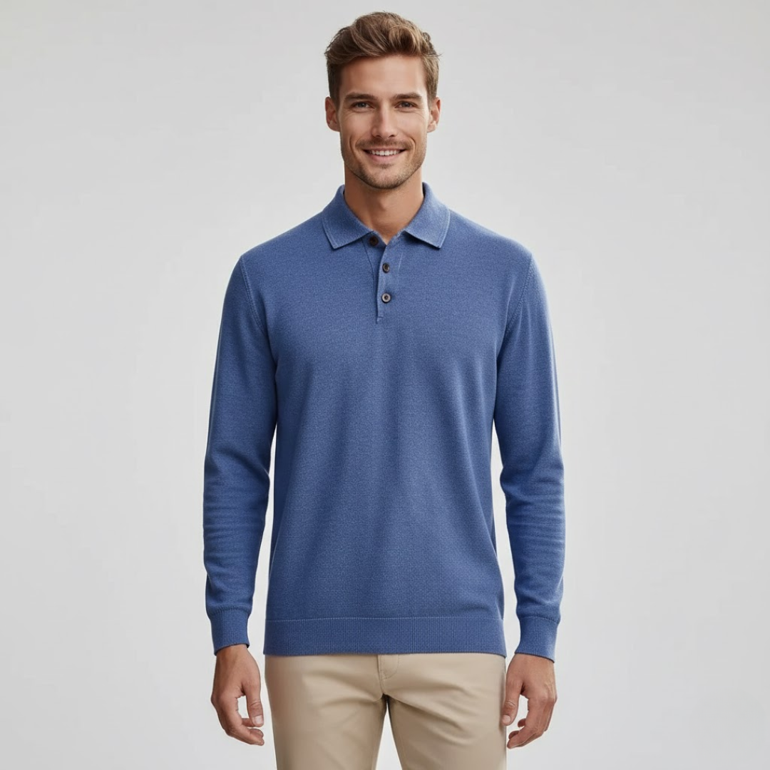 Marius | Herre Polo Skjorte – 100% Blød Kashmir Nuvenci.dk