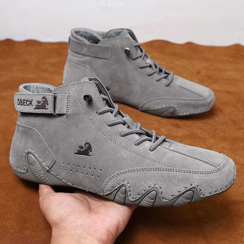 Matteo | Håndlavede italienske high-top sneakers Grå Nuvenci.dk