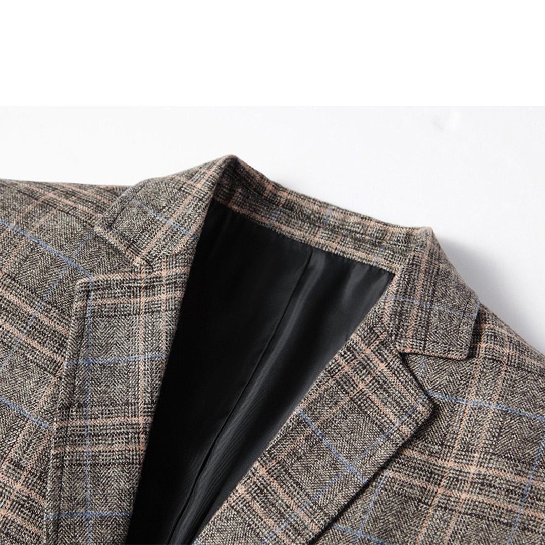 Milo | Elegant Khaki-Blazer med Moderne Snit | Herre Nuvenci.dk