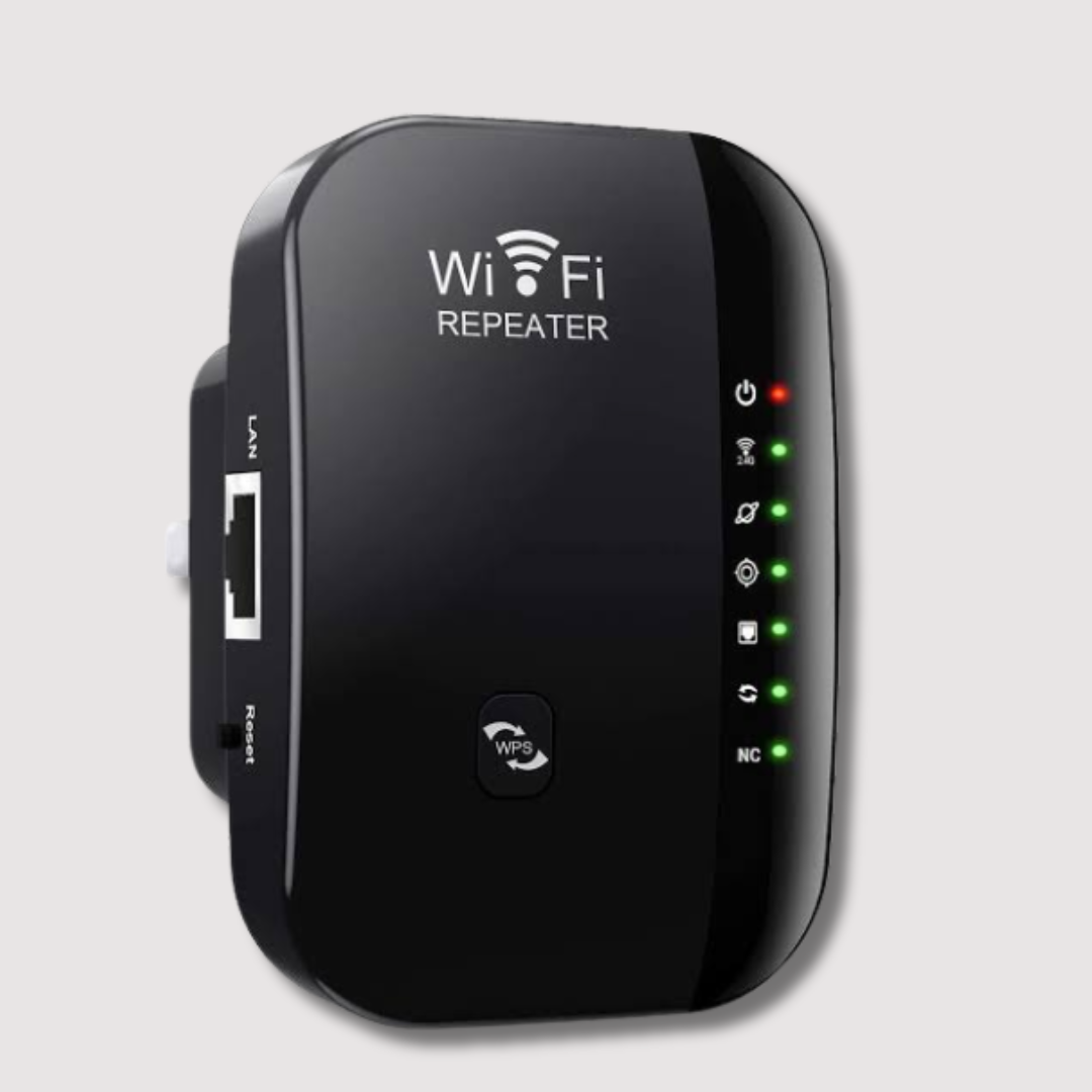 NetWave | WiFi Repeater – Bedre Signal i Hele Boligen Sort EU Nuvenci.dk