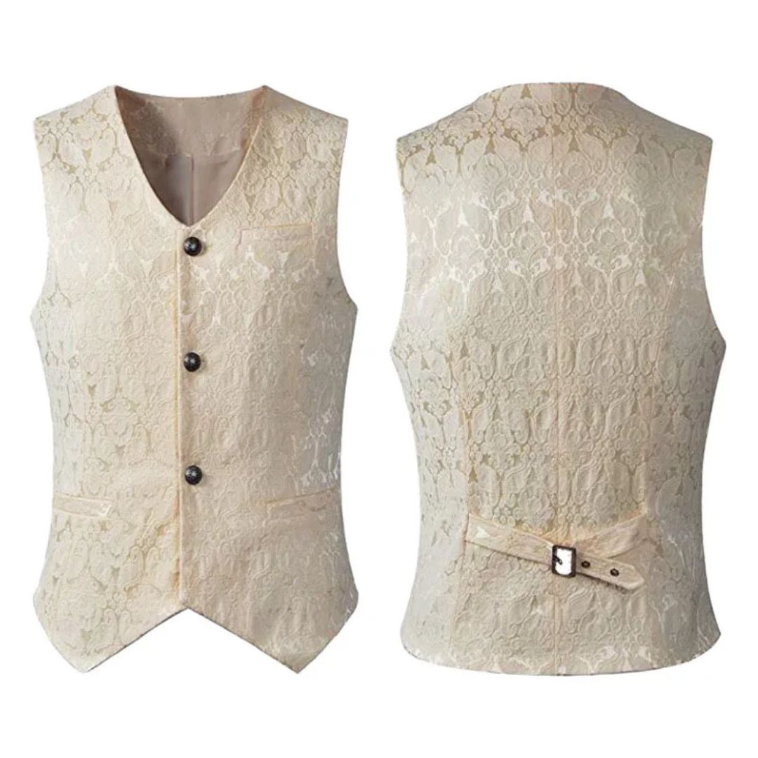NobleVest | Elegant Traditionel Vest til Mænd Hvid Nuvenci.dk
