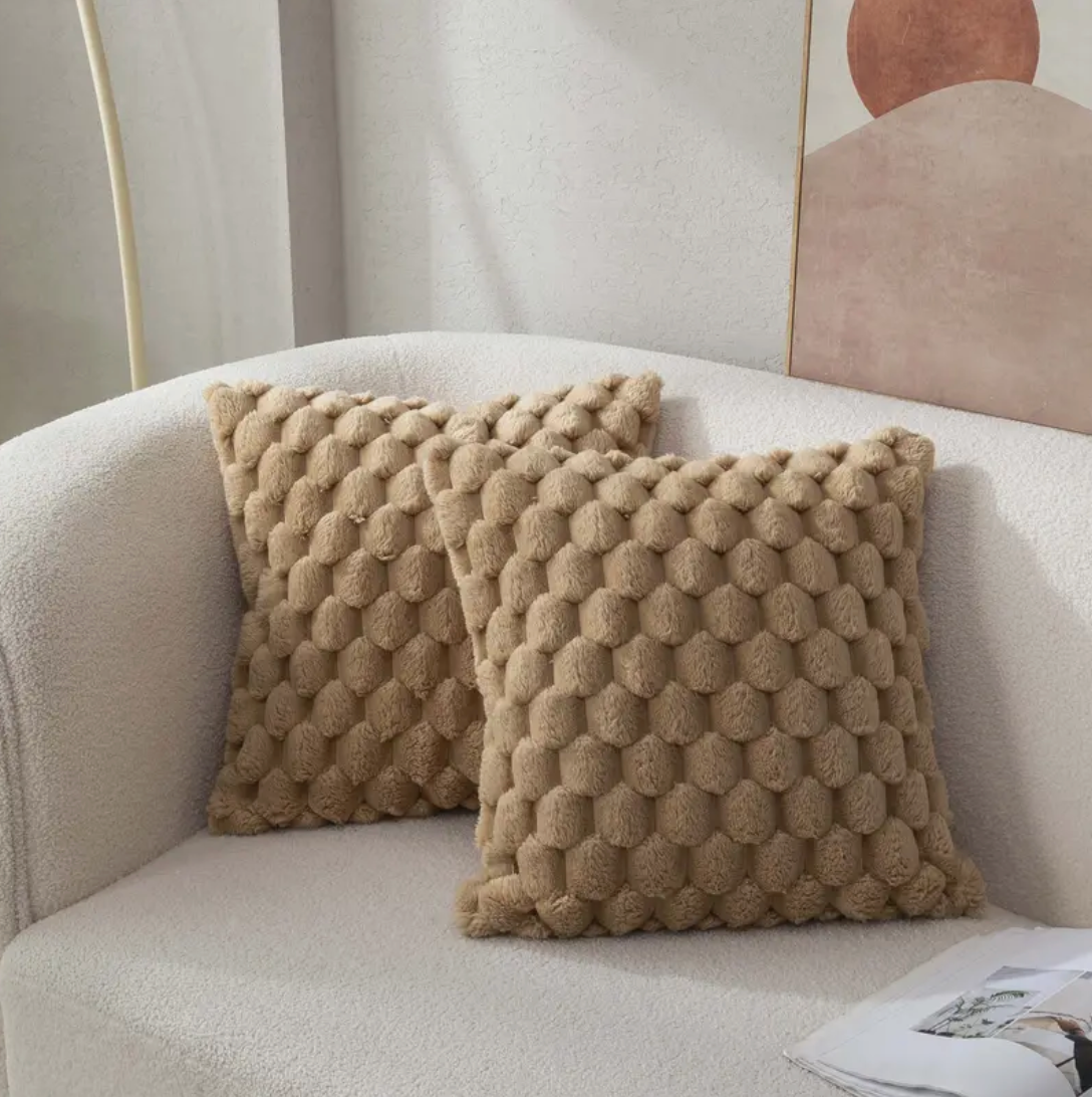 PillowCloud | Blødt pude med fluffy pudeovertræk Brun Nuvenci.dk