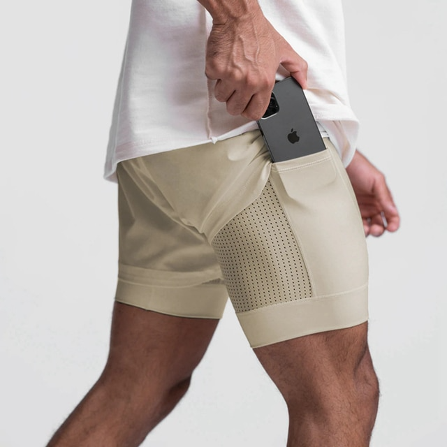 PowerFit | Behagelige Fitness-Shorts Khaki Nuvenci.dk