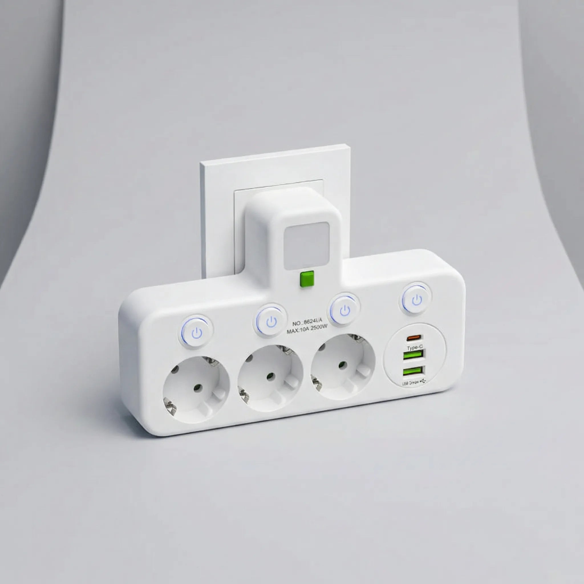 Powerlynk - Vægmonteret Stikdåse Med Usb Nuvenci.dk
