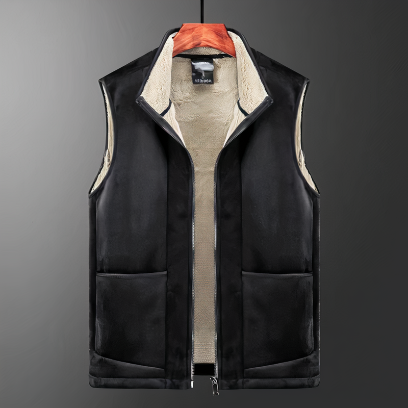 PureFit | Eksklusiv Cashmere-vest for Raffineret Stil | Herre Sort Nuvenci.dk