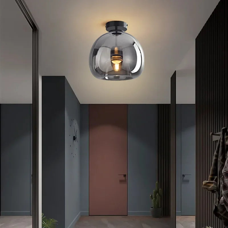 PureGlo | Moderne minimalistisk Loftlampe Røggrå-A Nuvenci.dk