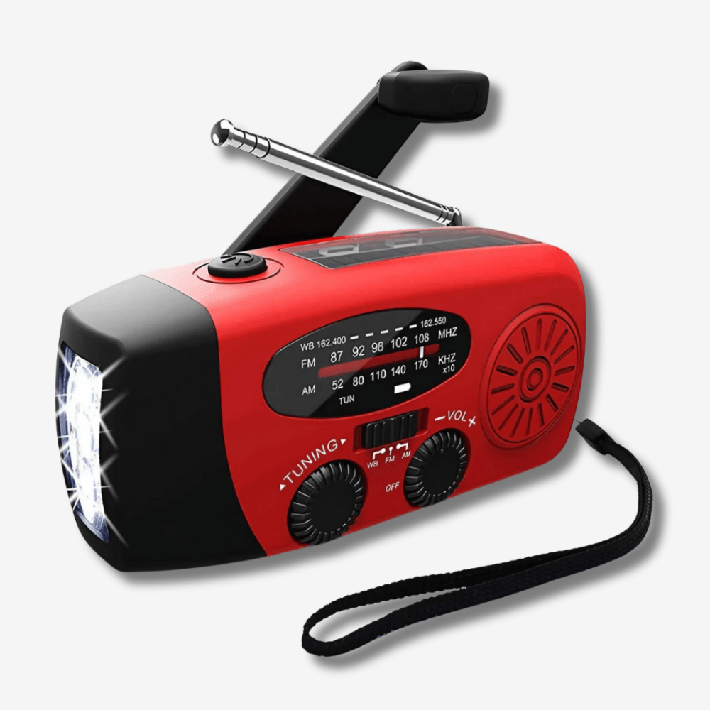 LifeCharge | 3-in-1 Emergency Radio – Power, Light and Security Everywhere