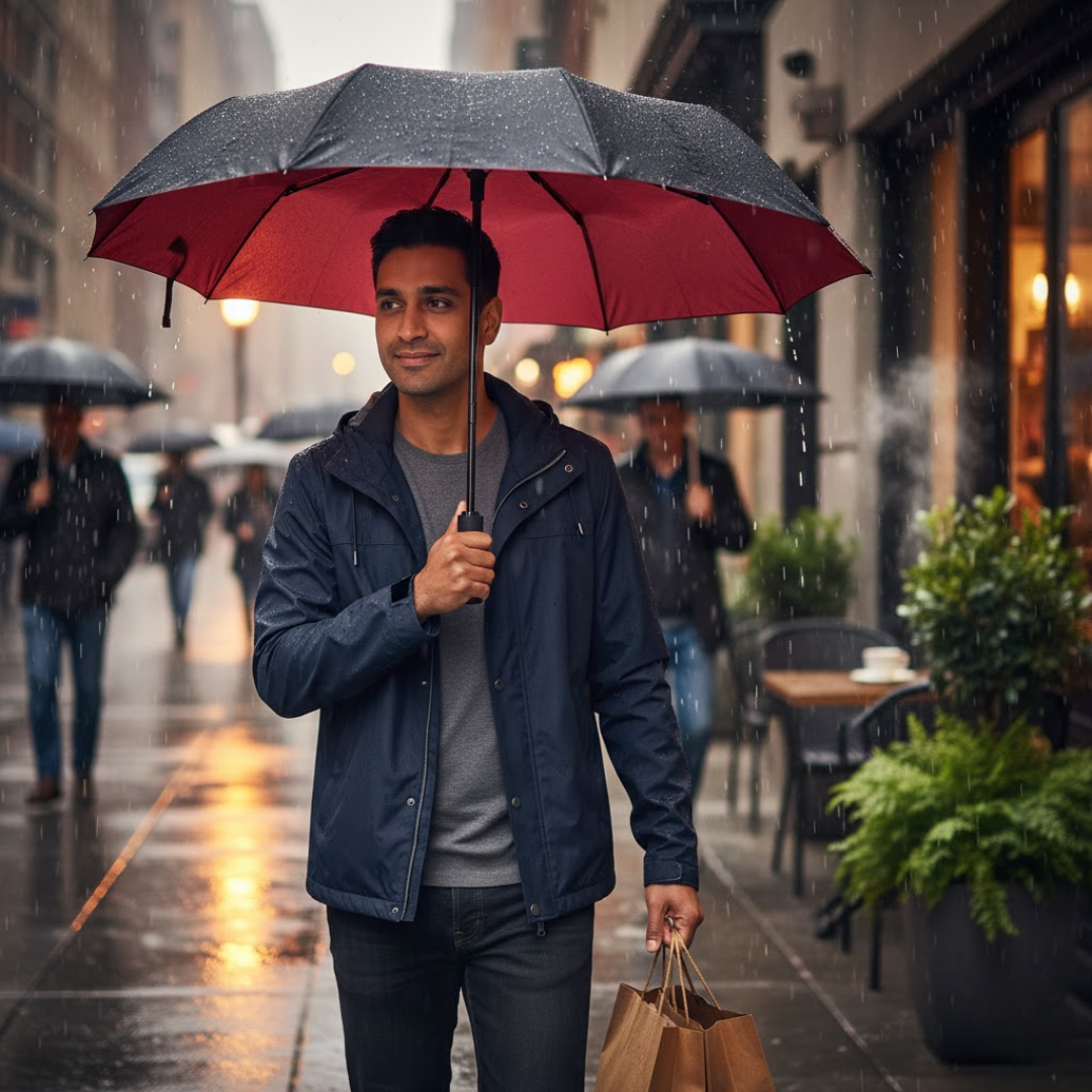RainPulse | Stormparaply – Vindmodstand & Nem Énhåndsbetjening Nuvenci.dk