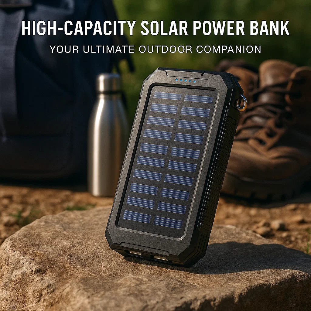 RayCharge | Solenergi-Powerbank med 20,000mAh & Dual-USB Nuvenci.dk