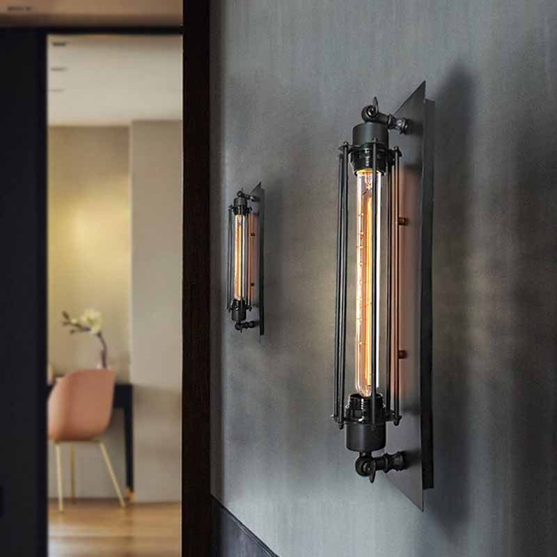 RetroLux | Lodret væglampe Sort Nuvenci.dk