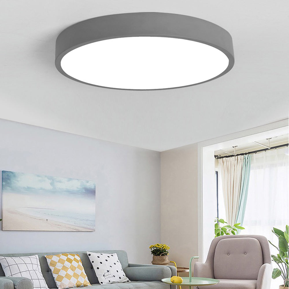 RingLuxe | Loftlampe – Blødt LED-lys for harmonisk atmosfære Grå Nuvenci.dk