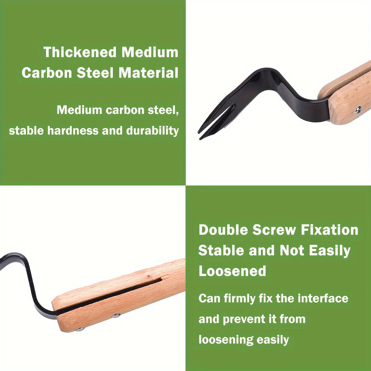 RootCraft | Ukrasteger i rustfrit stål med træhåndtag Nuvenci.dk