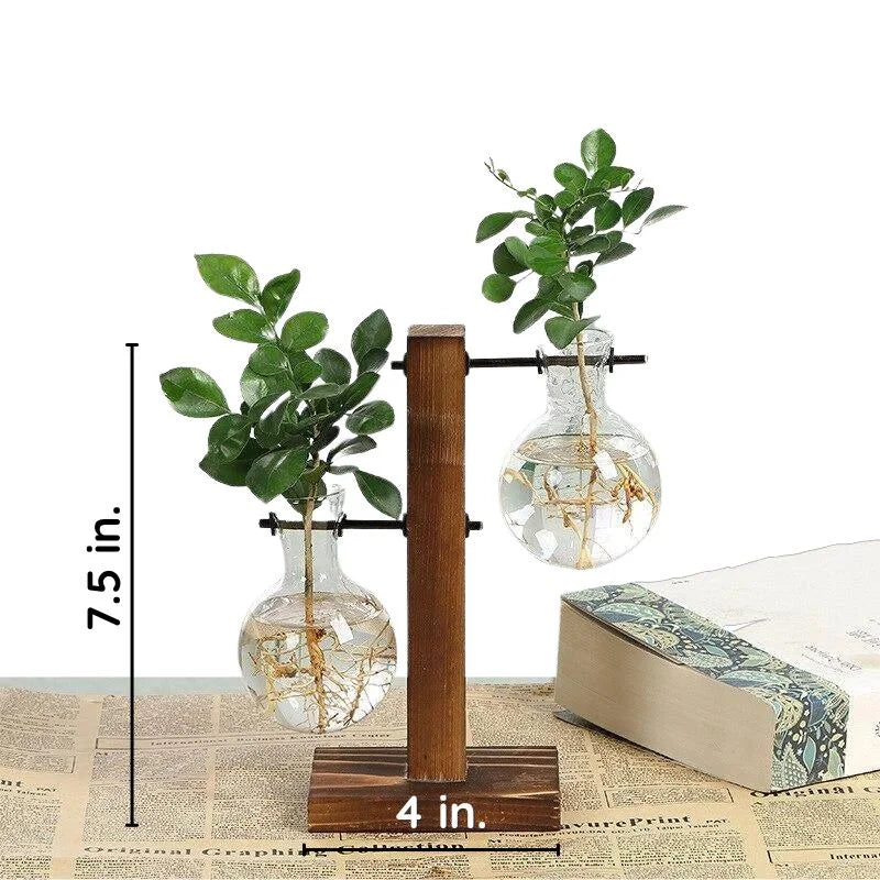 RootFrame | Træramme Hydroponisk Plantevase Nuvenci.dk