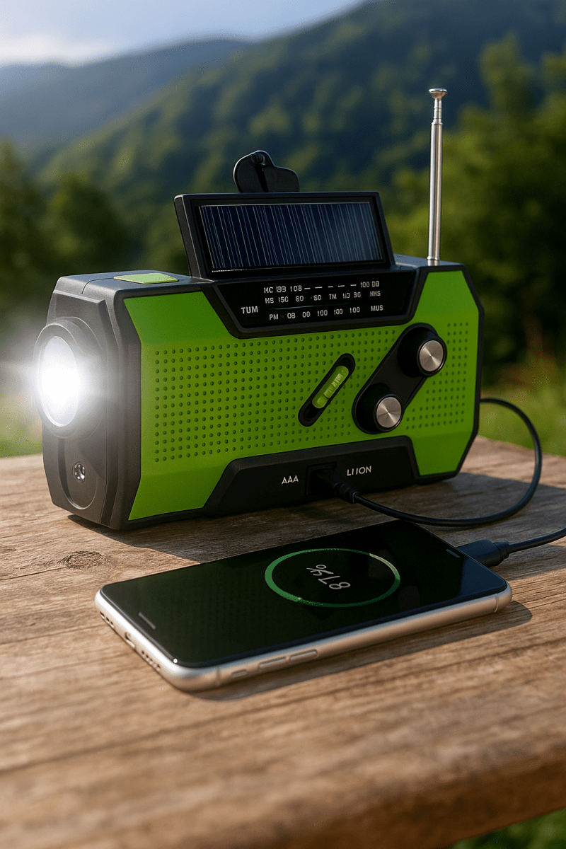 SafeLink | Nødradio med Powerbank – Alt-i-Én Løsning til Rejser og Udendørsliv Nuvenci.dk