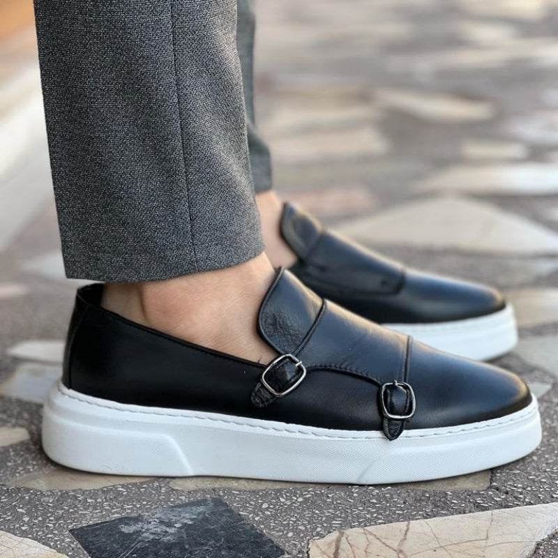 Samuel | Stilfuld Monkstrap Herresko Sort Nuvenci.dk