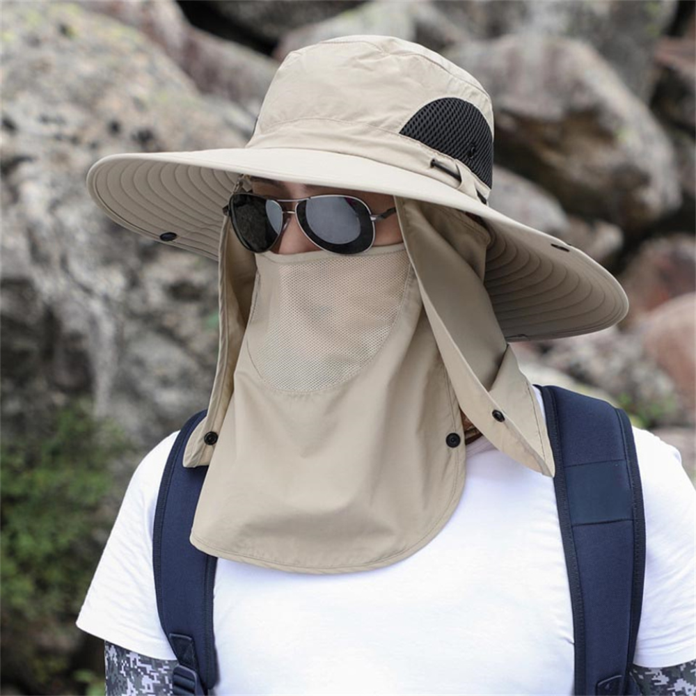 ShadeMate | Let solhat med bred skygge Khaki Nuvenci.dk