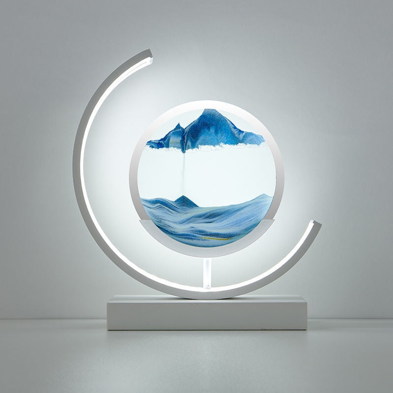 ShiftSphere | Sandbordlampe – Afstressende lys til afslapning Blå 25.6 × 28.3 cm Nuvenci.dk