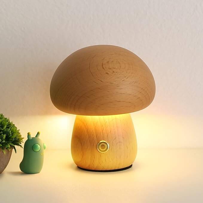 ShroomAura | Portobello Nattelys Brun Lille Nuvenci.dk