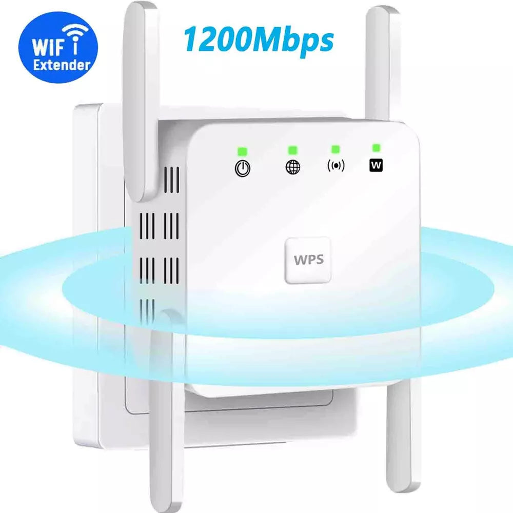 SignalBoost | 5G WiFi Repeater med 1200Mbps & 4 Antenner Nuvenci.dk